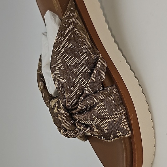New MICHAEL Michael Kors Josie Sport Bottom Slides in Brown Logo Size 6.5, - Picture 6 of 13